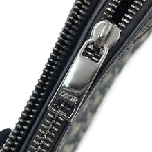 Load image into Gallery viewer, Dior Oblique Zip Pouch Shoulder Bag Navy2OBBC119YSE Jacquard Calf Leather
