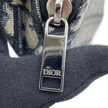 Load image into Gallery viewer, Dior Oblique Zip Pouch Shoulder Bag Navy2OBBC119YSE Jacquard Calf Leather

