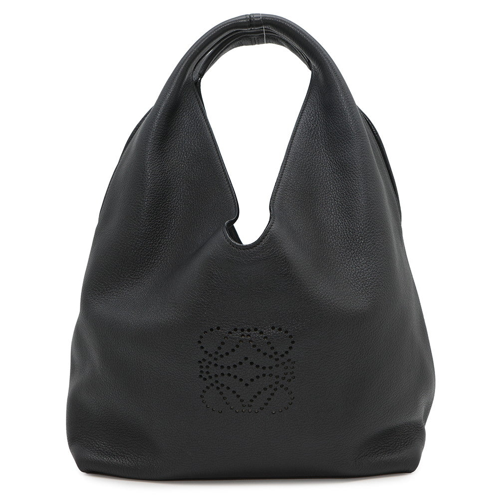 LOEWE Anagram Dunas Shoulder Bag Black386.79.H43 Leather Size Small