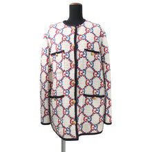 Load image into Gallery viewer, GUCCI GG No Collar Jacket Size 42 Ivory/Multicolor569926 Tweed
