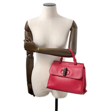 Load image into Gallery viewer, GUCCI Daily 2WAY Handbag Red370831 Bamboo Leather
