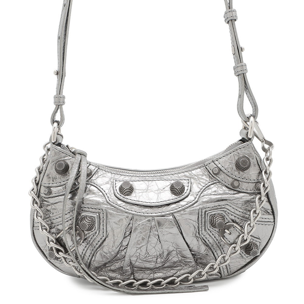 BALENCIAGA luka goal Silver695814 Leather Size Mini