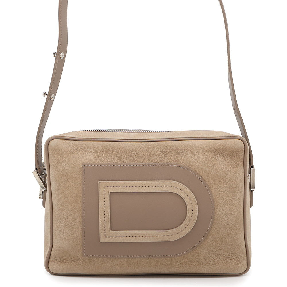 Delvaux Shoulder Bag Beige Leather