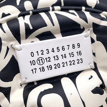 将图像加载到图库查看器中，Maison Margiela ★Maison Margiela Glam Slam Backpack Black/WhiteS56WA0014 Leather
