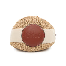 Load image into Gallery viewer, Chloe Woody Small Basket BeigeCHC22SS381G55101 Straw Canvas
