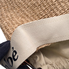 Load image into Gallery viewer, Chloe Woody Small Basket BeigeCHC22SS381G55101 Straw Canvas
