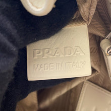 Load image into Gallery viewer, PRADA ★Logo jacquard handbag Beige/WhiteBR3417 Canvas Leather
