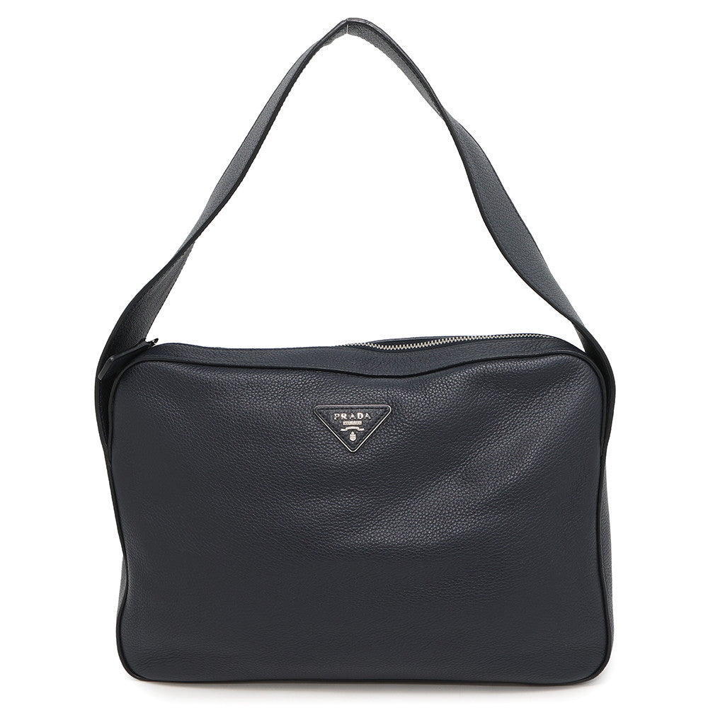 PRADA One Shoulder Bag Navy1BC023 Leather