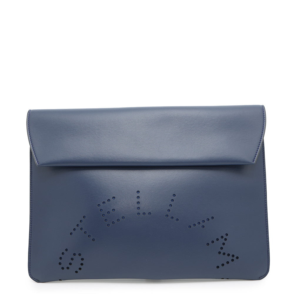 Stella McCartney Clutch Bag Navy Leather