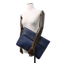 将图像加载到图库查看器中，Stella McCartney Clutch Bag Navy Leather

