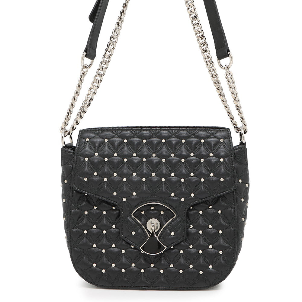 BVLGARI Diva Dream ChainShoulder Black Leather