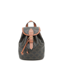 将图像加载到图库查看器中，CELINE Triomphe Falco Backpack Tan197662 PVC Calf Leather Size Mini
