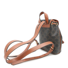 将图像加载到图库查看器中，CELINE Triomphe Falco Backpack Tan197662 PVC Calf Leather Size Mini
