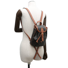 将图像加载到图库查看器中，CELINE Triomphe Falco Backpack Tan197662 PVC Calf Leather Size Mini
