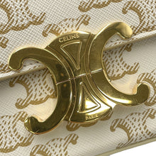 Load image into Gallery viewer, CELINE Claude Triomphe One Shoulder Bag White194142 PVC Calf Leather
