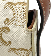Load image into Gallery viewer, CELINE Claude Triomphe One Shoulder Bag White194142 PVC Calf Leather
