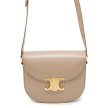 Load image into Gallery viewer, CELINE Buzas Triomphe Shoulder Bag Beige110413BF4 Leather

