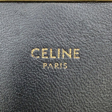 将图像加载到图库查看器中，CELINE Triomphe Teen Shoulder Bag Black/Beige188882 Canvas Leather
