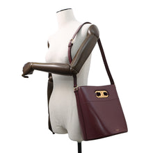 Load image into Gallery viewer, CELINE Mayon Triomphe Bucket Bag Shoulder Bag Bordeaux193043 Leather
