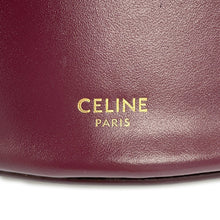 Load image into Gallery viewer, CELINE Mayon Triomphe Bucket Bag Shoulder Bag Bordeaux193043 Leather

