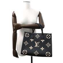 Load image into Gallery viewer, LOUIS VUITTON Onthego Noir/BeigeM45495 Bicolor Monogram Empreinte Leather Size MM
