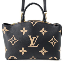 将图像加载到图库查看器中，LOUIS VUITTON Petit Palais Noir/BeigeM58913 Bicolor Monogram Empreinte Leather Size PM
