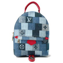 Load image into Gallery viewer, LOUIS VUITTON Palm Springs Backpack Blue/RedM45043 Monogram Denim Size MINI
