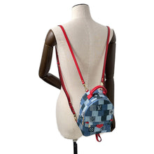 Load image into Gallery viewer, LOUIS VUITTON Palm Springs Backpack Blue/RedM45043 Monogram Denim Size MINI
