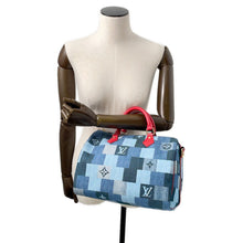 Load image into Gallery viewer, LOUIS VUITTON Speedy Bandouliere Blue/RedM45041 Monogram Denim Size 30
