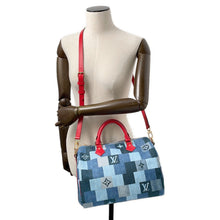 Load image into Gallery viewer, LOUIS VUITTON Speedy Bandouliere Blue/RedM45041 Monogram Denim Size 30
