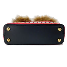 将图像加载到图库查看器中，LOUIS VUITTON Capucines Noir/Red/Multicolor Leather Fur
