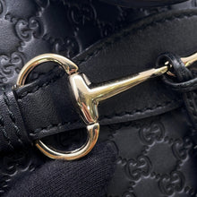 将图像加载到图库查看器中，GUCCI MicroGuccissima Horsebit ChainShoulder Bag Black449636 Leather

