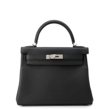 Load image into Gallery viewer, HERMES Kelly Retourne Black Togo Leather Size 28
