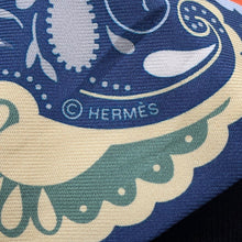 将图像加载到图库查看器中，HERMES Twilly Cheetah Bandana Guepards Bandana Marine Clair/Blue・Ciel/Vert Silk100%
