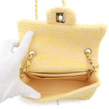 Load image into Gallery viewer, CHANEL Mini Matelasse ChainShoulder YellowA69900 Tweed Size 20

