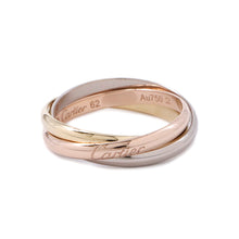 将图像加载到图库查看器中，CARTIER TrinityRing Small model Size SM/62/#19B4086100 K18YG K18WG K18PG
