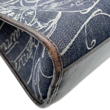 将图像加载到图库查看器中，Berluti Premier Jules Calligraphy 2WAY Backpack Blue/Brown JacquardDenim Leather Size Mini
