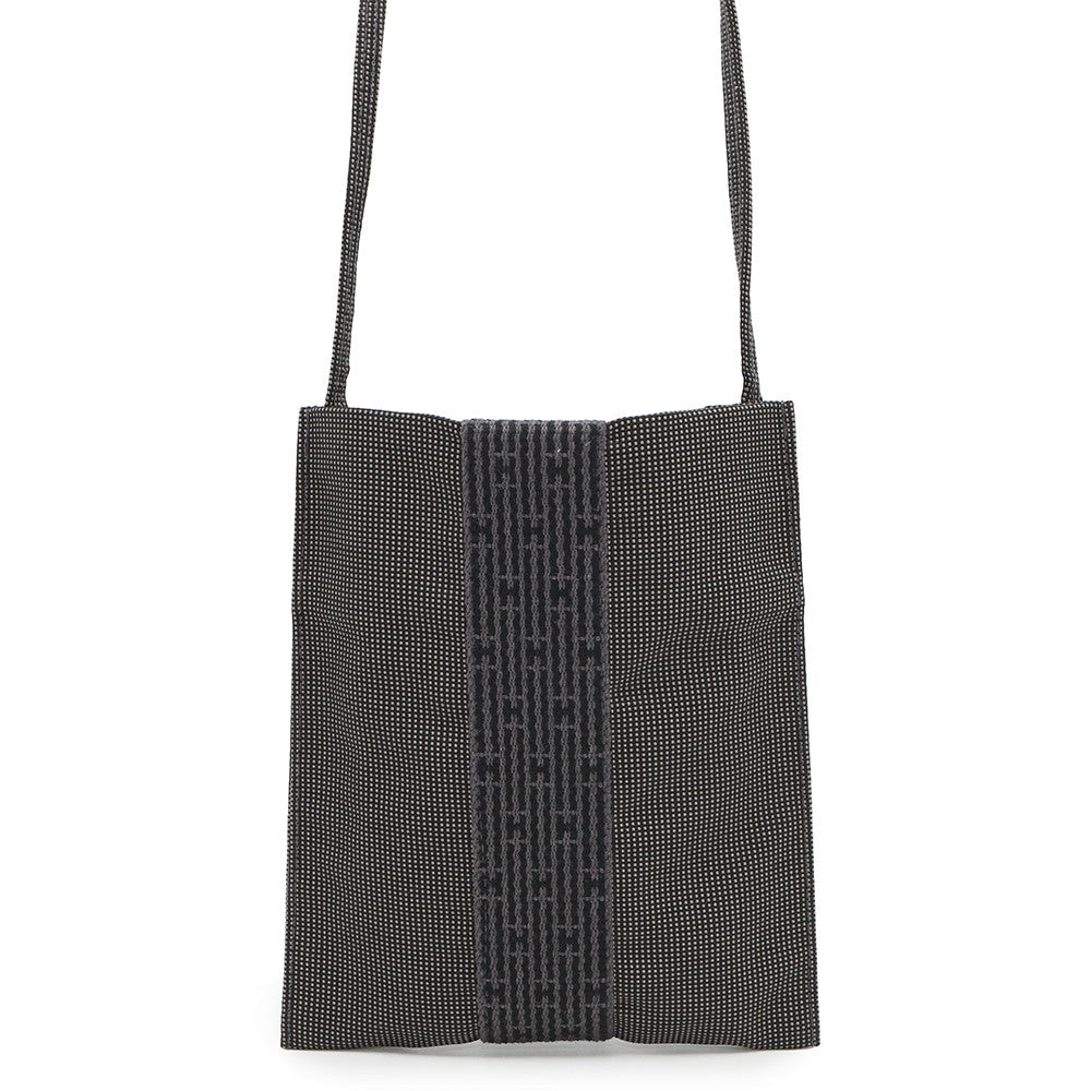 HERMES Her Line ShoulderPochette Gray Canvas