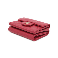 Load image into Gallery viewer, CHANEL Matelasse Classic Small Flap Wallet Pink redAP0230 Caviar Leather

