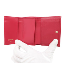 Load image into Gallery viewer, CHANEL Matelasse Classic Small Flap Wallet Pink redAP0230 Caviar Leather
