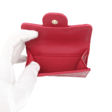 Load image into Gallery viewer, CHANEL Matelasse Classic Small Flap Wallet Pink redAP0230 Caviar Leather
