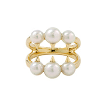 将图像加载到图库查看器中，TASAKI Danger Signature Pearl Ring Size #13R-4497-18KYG K18YG Akoya Pearl
