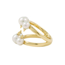 将图像加载到图库查看器中，TASAKI Danger Signature Pearl Ring Size #13R-4497-18KYG K18YG Akoya Pearl
