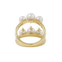 将图像加载到图库查看器中，TASAKI Danger Signature Pearl Ring Size #13R-4497-18KYG K18YG Akoya Pearl
