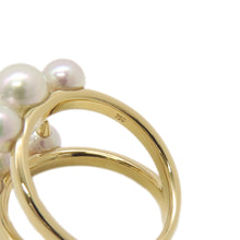 将图像加载到图库查看器中，TASAKI Danger Signature Pearl Ring Size #13R-4497-18KYG K18YG Akoya Pearl
