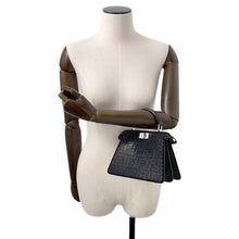 Load image into Gallery viewer, FENDI Peekaboo CrystalFF Handbag 2WAY Black8BN335 suede Size Petit
