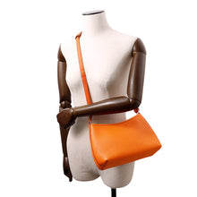 将图像加载到图库查看器中，HERMES Berlango Orange Togo Leather Size PM
