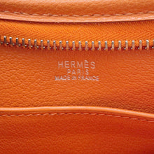 将图像加载到图库查看器中，HERMES Berlango Orange Togo Leather Size PM
