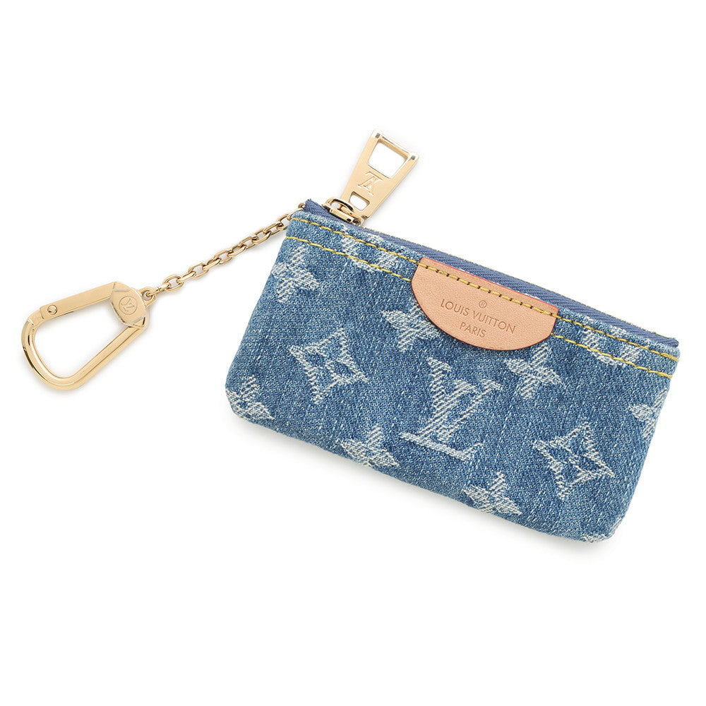 LOUIS VUITTON Pochette Cles BlueM82961 Monogram Denim