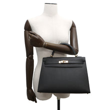 Load image into Gallery viewer, HERMES Kelly Sellier Black Epsom Size 32
